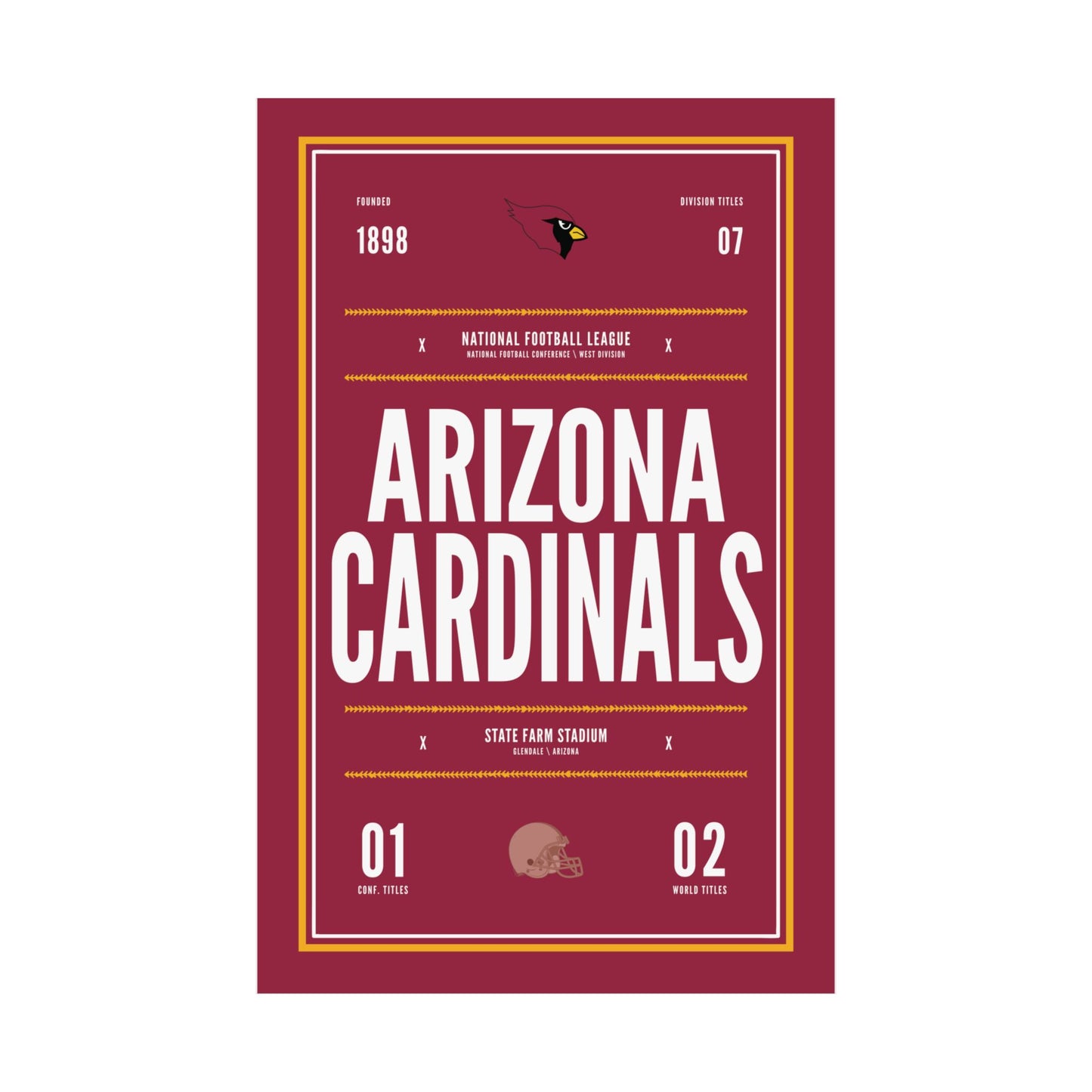 Vintage Wall Art (Arizona Cardinals)