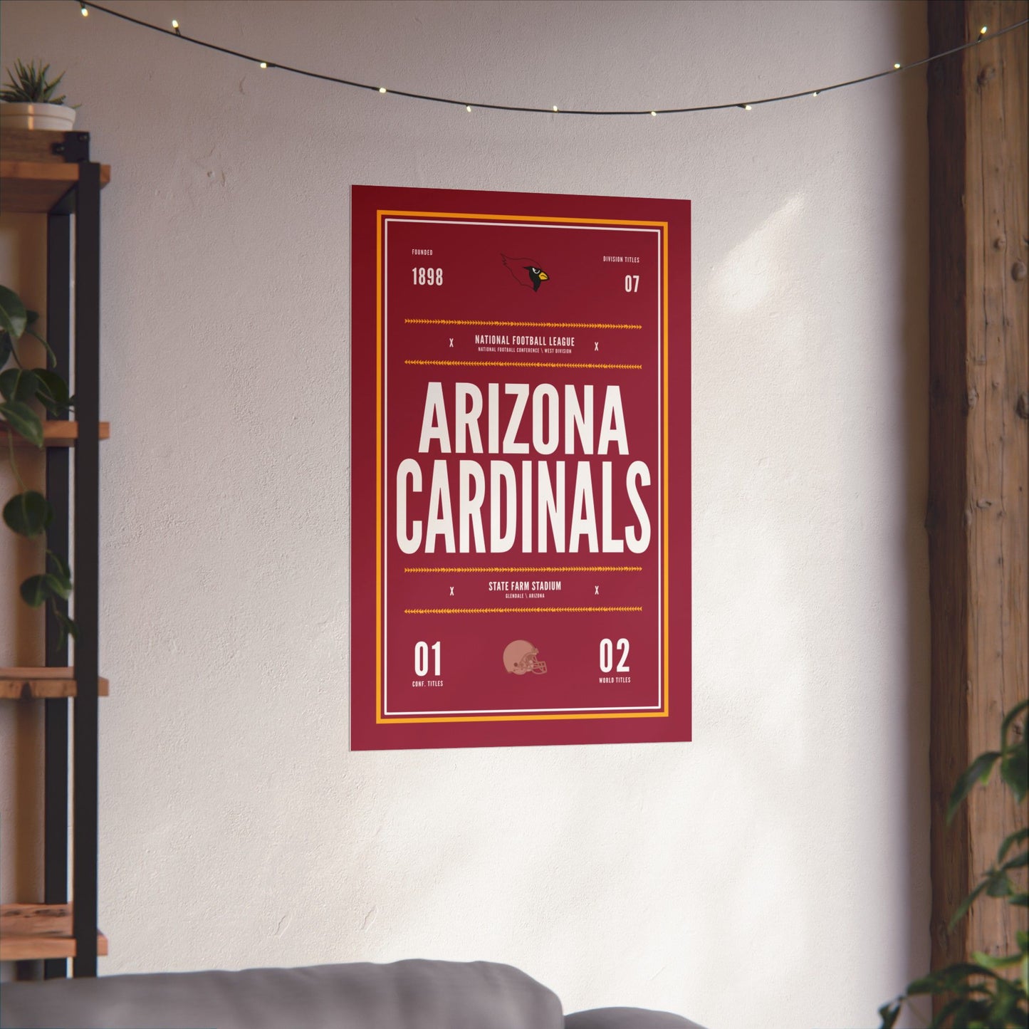 Vintage Wall Art (Arizona Cardinals)