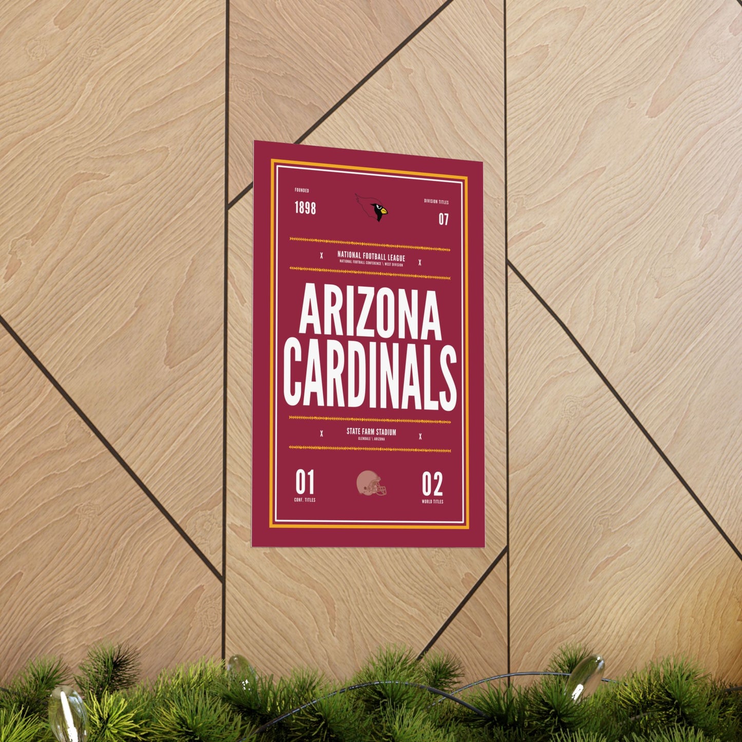 Vintage Wall Art (Arizona Cardinals)