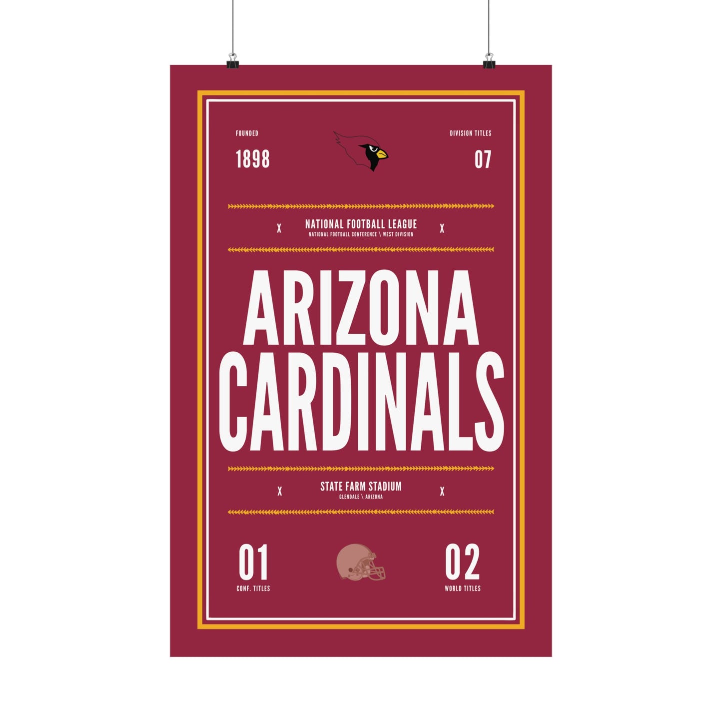 Vintage Wall Art (Arizona Cardinals)