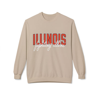 Vintage College Sweatshirt | Illinois Fighting Illini