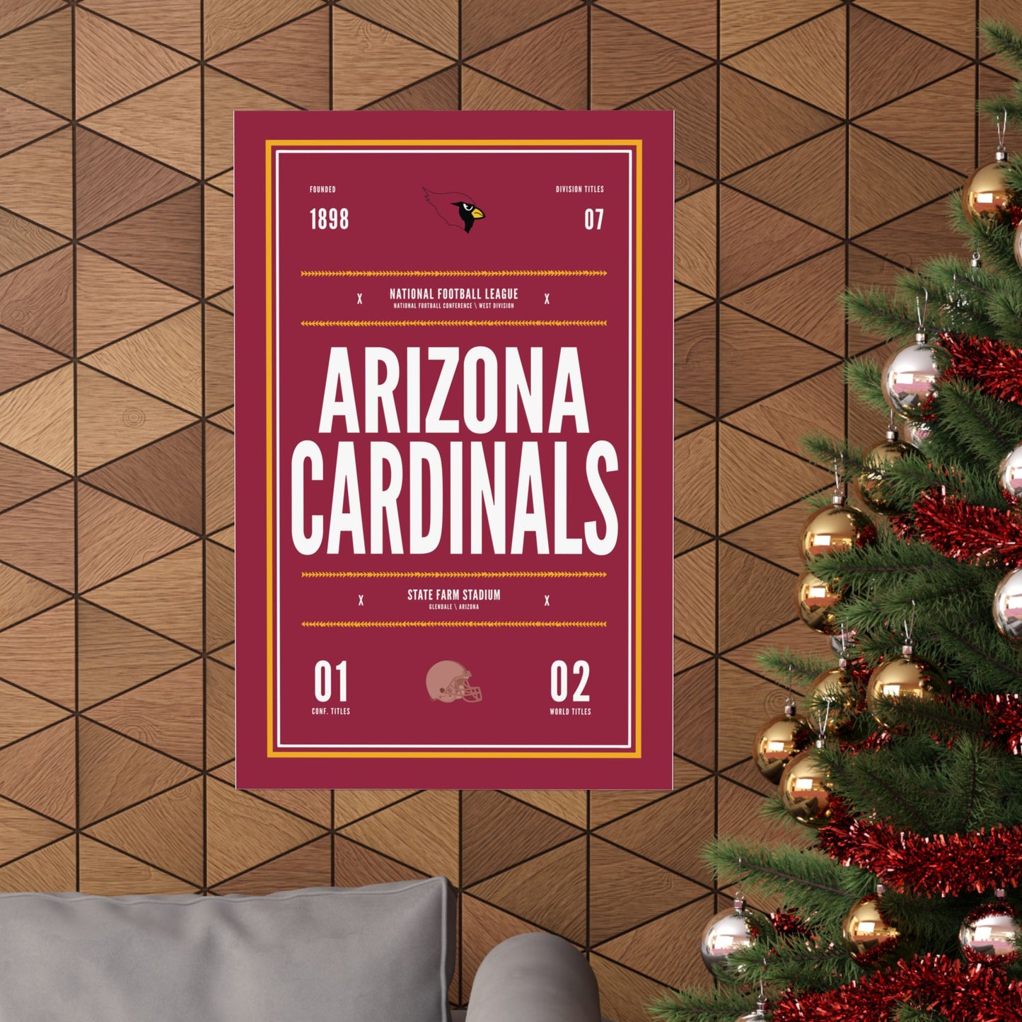 Vintage Wall Art (Arizona Cardinals)