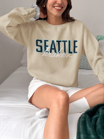 Vintage Hockey Sweatshirt | Seattle Kraken