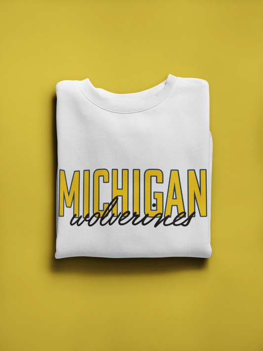 Vintage College Sweatshirt | Michigan Wolverines