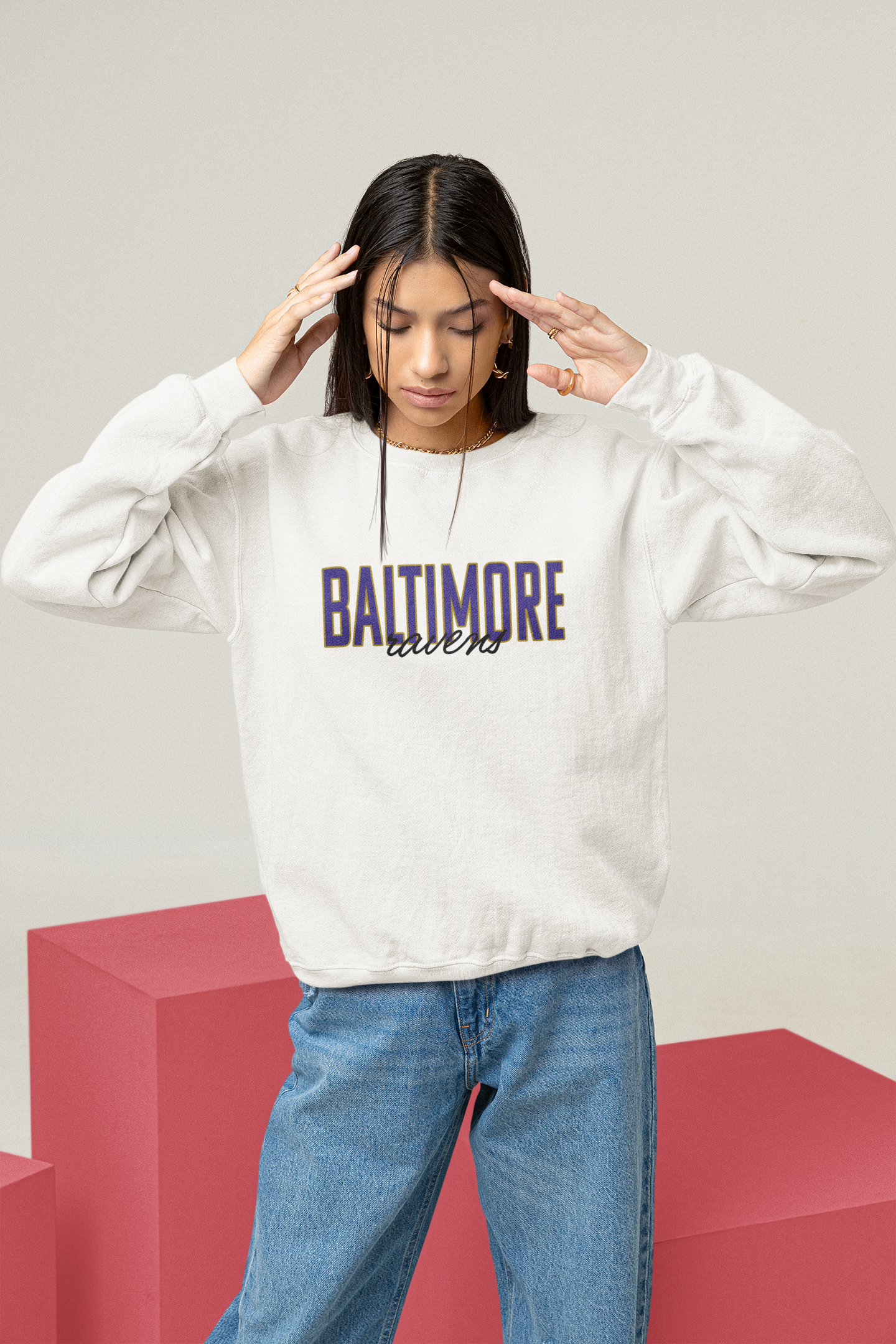 Vintage Football Sweatshirt | Baltimore Ravens