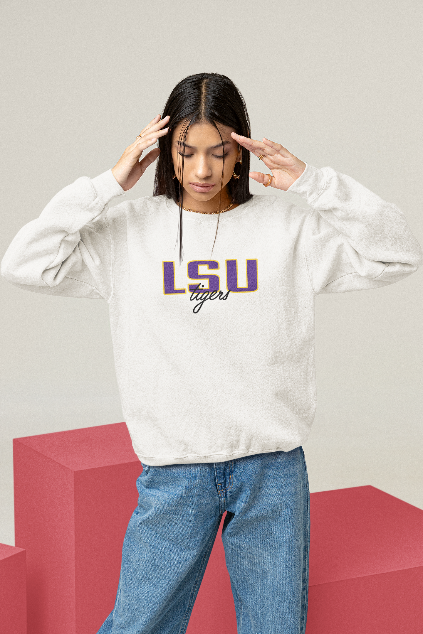 Vintage College Sweatshirt | LSU Tigers